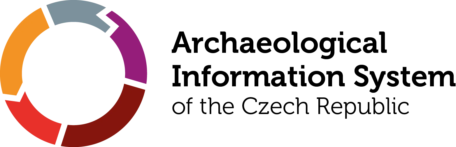 Logo of Archaeological Information System of The Czech Republic, Institute of Archaeology of the Czech Academy of Sciences in Czech